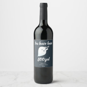 Halloween je bent gedronken Wijn label Etiket