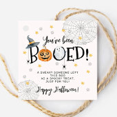 Halloween Je bent uitgejouwd Square Gift Label