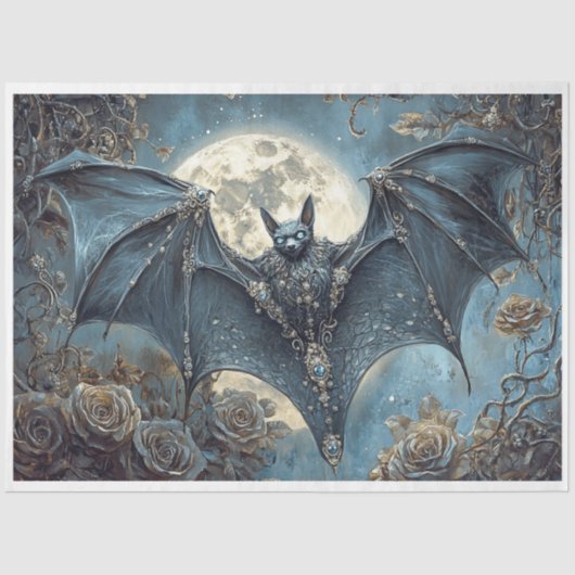 Halloween Jeweled Bat Tissuepapier (Voorkant)