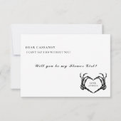 Halloween, jij wordt mijn bruidsmeisje Kaart (Achterkant)