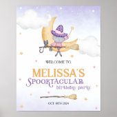 Halloween jolie sorcière Anniversaire Affiche de b (Devant)