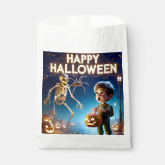HALLOWEEN ~ Jongen en skelet ~ Bedankzakje