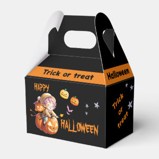 Halloween Jongen op een Magische Pompoen Bedankdoosjes