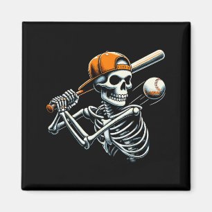 Halloween Jongens Slaghout Skelet Honkbal Magneet