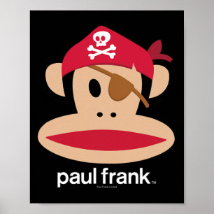 Halloween Julius Pirate Monkey Logo Poster