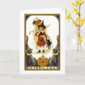 Halloween Kaart (Gele Bloem)