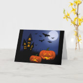 Halloween Kaart (Gele Bloem)