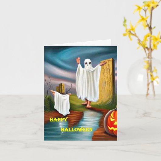 Halloween kaart 2 (Gele Bloem)