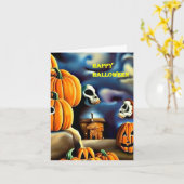 Halloween Kaart 8 (Gele Bloem)