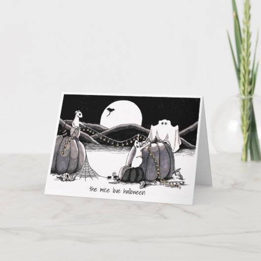 Halloween-kaart: De muizliefdeshalloween Kaart (Voorkant)