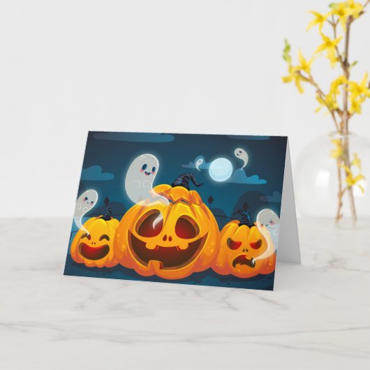 Halloween-kaart Kaart (Gele Bloem)