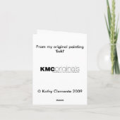 Halloween Kaart, kat en spin, Boe! Kaart (Achterkant)