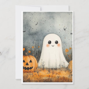 Halloween kaart spook 