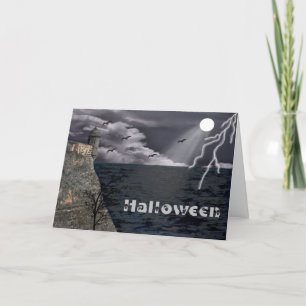 Halloween Kaart Spooky Scene door het Zee