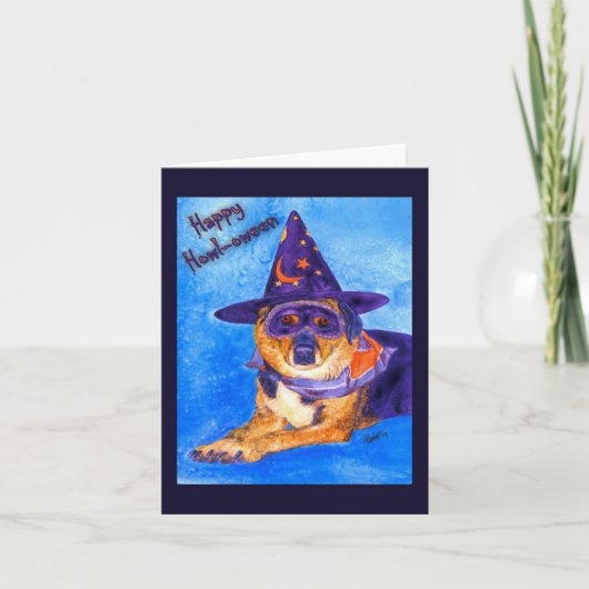 Halloween Kaart - Witch Dog (Voorkant)
