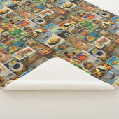 Halloween Kaarten Collage Sherpa Blanket Deken (3/4)