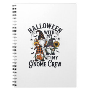 Halloween Kabouter Crew Vintage Gravure Shirt_1 Notitieboek