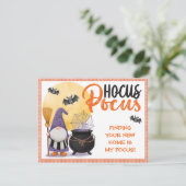 Halloween Kabouter Klant Kom Even Langs Feestdagenkaart (Staand voorkant)