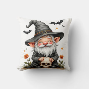 Halloween Kabouter met Schedel Kussen