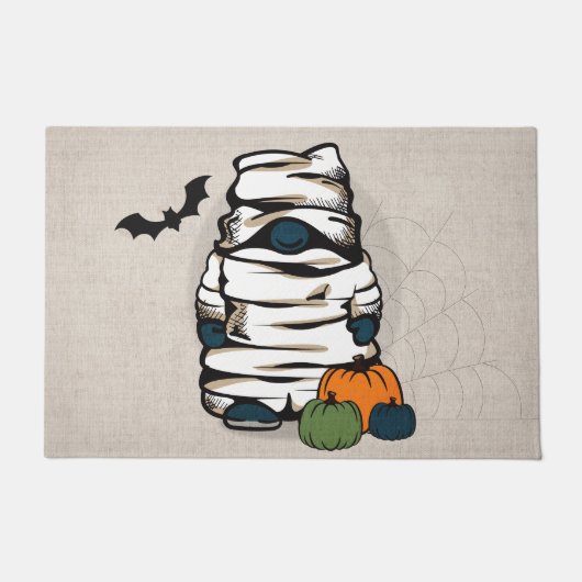 Halloween Kabouter Mummie Deurmat (Voorkant)