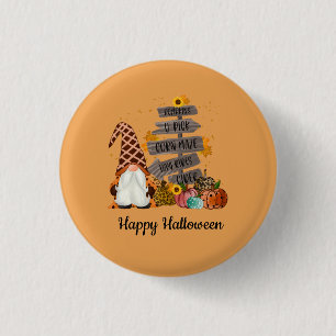 Halloween Kabouters, Herfst, Pompoenen, Halloween Ronde Button 3,2 Cm