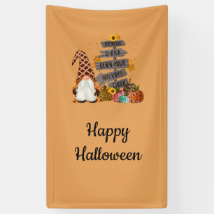 Halloween-kabouters, Herfst, Pompoenen, Halloweenf Spandoek