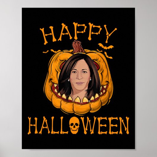 Halloween Kamala Harris Grappige Kerst 2023 Pumpk Poster (Voorkant)