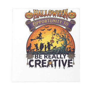 Halloween Kans Om Echt Creatief Heks Te Zijn Notitieblok