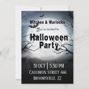 Halloween kantoor party aanpasbare uitnodiging