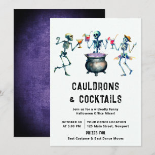 Halloween Kantoor Party Zakelijke Mixer Kaart