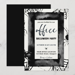 Halloween Kantoor Party Zakelijke Spinnen Kaart