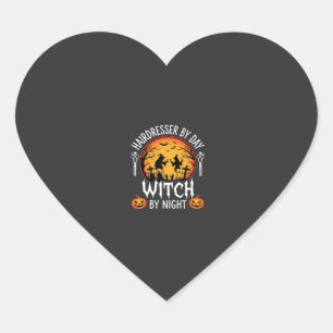 Halloween Kapper overdag Heks 's nachts Hart Sticker