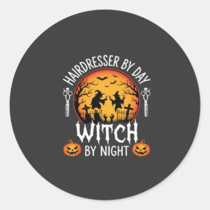 Halloween Kapper overdag Heks 's nachts Ronde Sticker