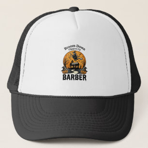 Halloween Kapper Shirt Hekserig Griezeltijd Salon  Trucker Pet