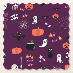 Halloween Kartonnen Onderzetters