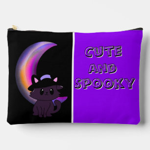 Halloween Kat & Crescent Moon Schattige Custom Etui