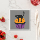 Halloween kat cupcake servet (Insitu)