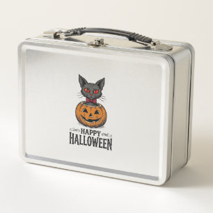 Halloween Kat Cute Pompoen Vintage Griezelen_1