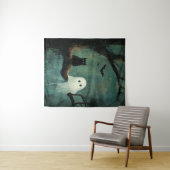 Halloween kat en geest wandkleed (In Situ (horizontaal))