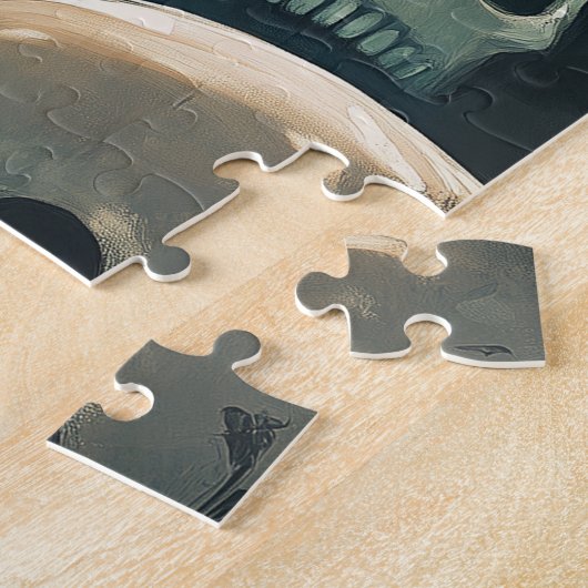 Halloween kat en schedels legpuzzel (Zijkant)