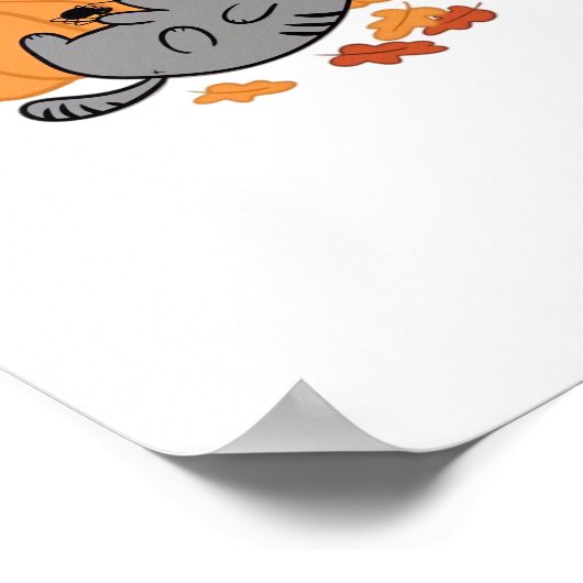 Halloween Kat en Spiders Classic T-shirt Poster (Hoek)