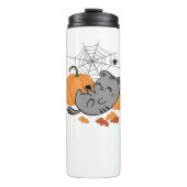 Halloween Kat en Spiders Classic T-shirt Thermosbeker (Voorkant)