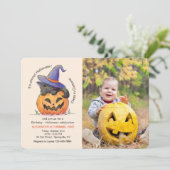 Halloween Kat Fotouitnodiging Kaart (Staand voorkant)