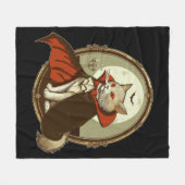Halloween Kat, Graaf Catula Fleece Deken (Voorkant (Horizontaal))