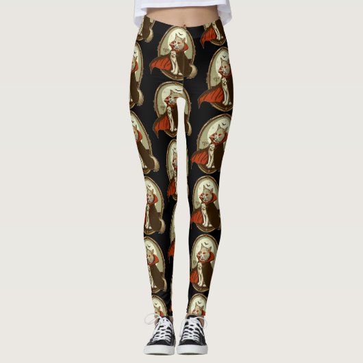 Halloween Kat, Graaf Catula Leggings (Voorkant)