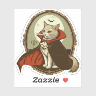 Halloween Kat, Graaf Catula Sticker
