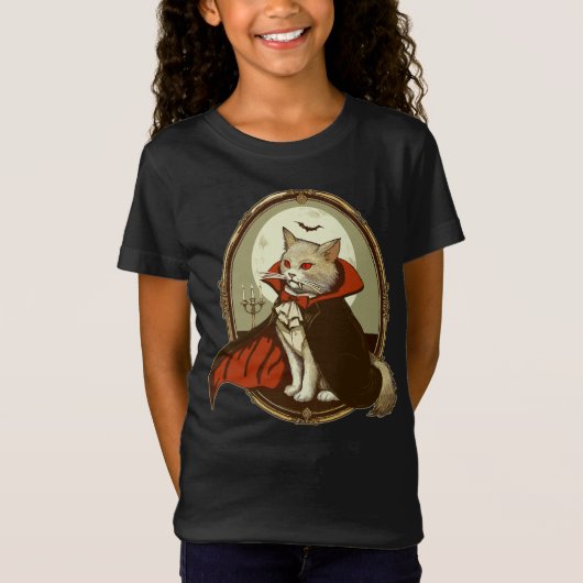 Halloween Kat, Graaf Catula T-shirt (Voorkant)