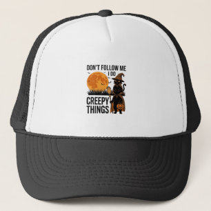 Halloween Kat Griezelige Dingen Grappige Heks_1 Trucker Pet