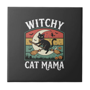 Halloween Kat Heks Mama Tegeltje