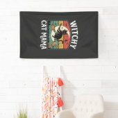 Halloween Kat Heks Moeder Spandoek (Insitu)